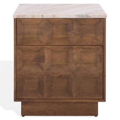 Genuine Marble and Mango Nightstand