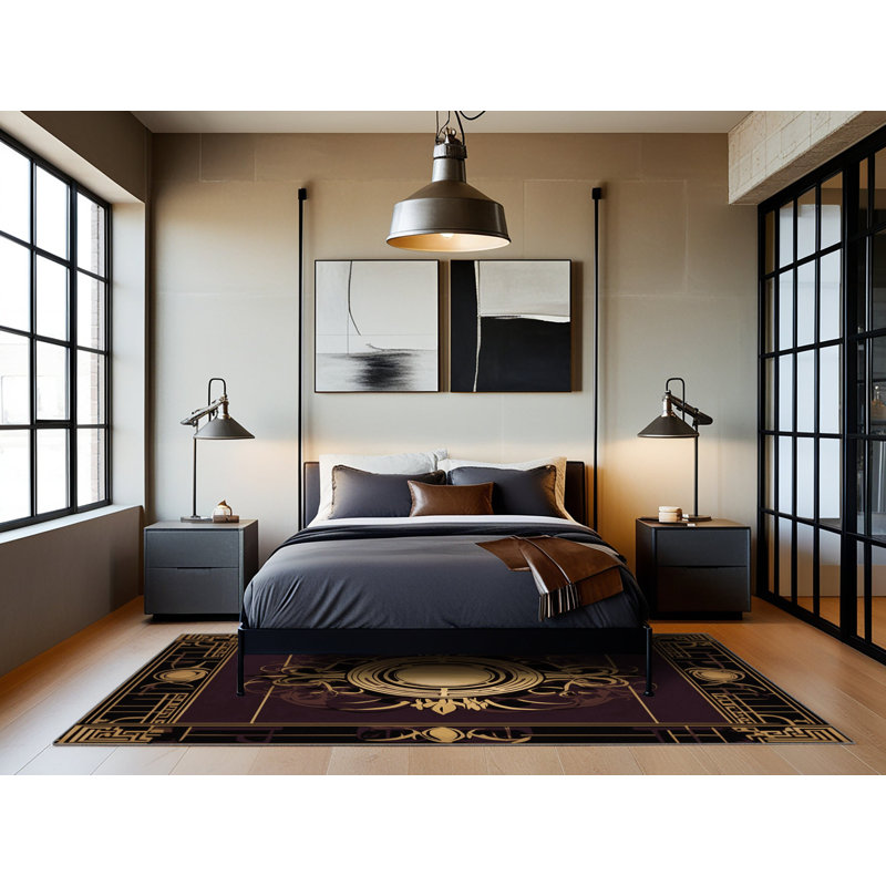 Tapis antique en mosaïque, Rectangulaire 2 pi x 3 pi