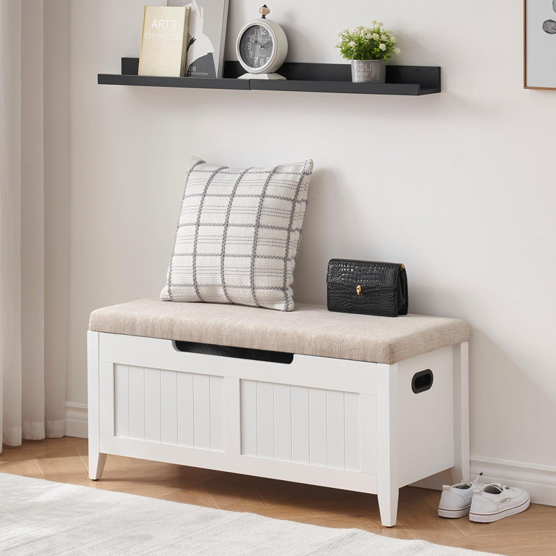Hirota Upholstered Storage Bench, 21.20" H x 39.40" W x 15.70" D