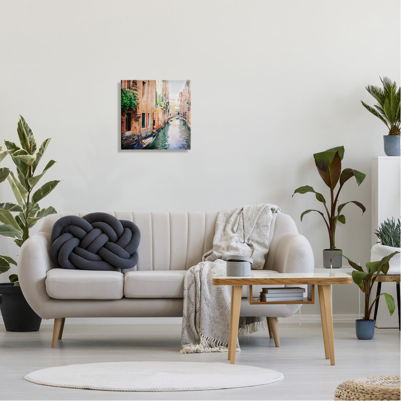 Winston Porter Gondola In Canal Canvas Wall Art Design By LSR Design Studio, H 17 po x l 17 po x P 1,5 po