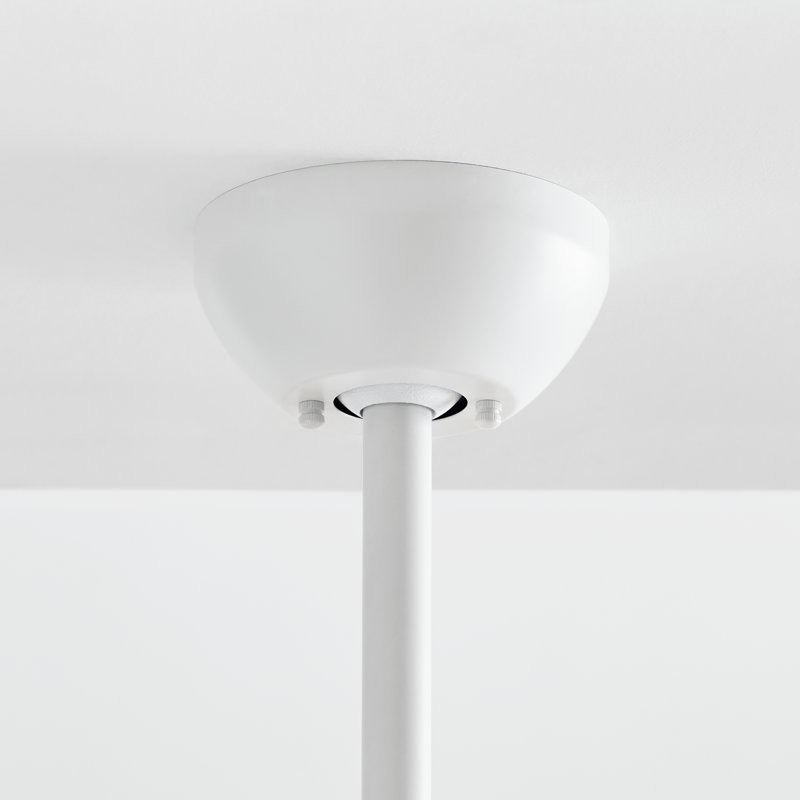 Tulsi Ceiling Fan with LED Lights, Matte White with White Blades, 52