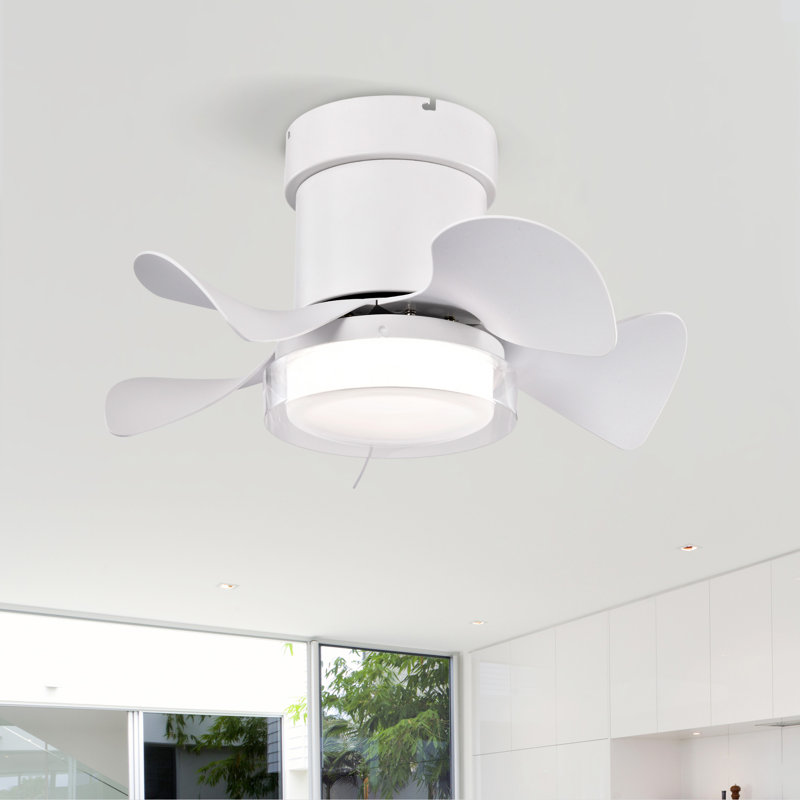 Ventilateur de plafond de 21 pouces avec 3 températures de couleur, lumière et télécommande, moteur à courant continu puissant et à faible bruit pour la cuisine, la salle à manger, la salle à manger, le patio et la salle de bain