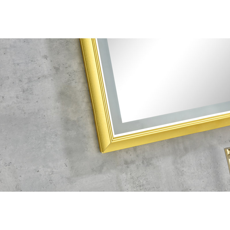 Miroir de salle de bain rectangulaire surdimensionné avec brouillard et intensité variable 42 po X 24 po pour le toilettage