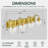 4 - Light Vintage Vanity Light Clear Glass Diamond Shade, Brushed Gold-663143504-663143509-663143508