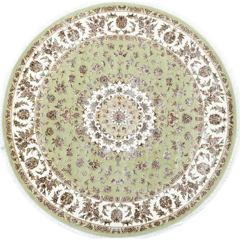 Wool Oriental Area Rug, Round 8'