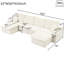 Chaise modulaire 142 po Comfy Chaise Home, beige en forme de U moderne pour le salon, siège profond
