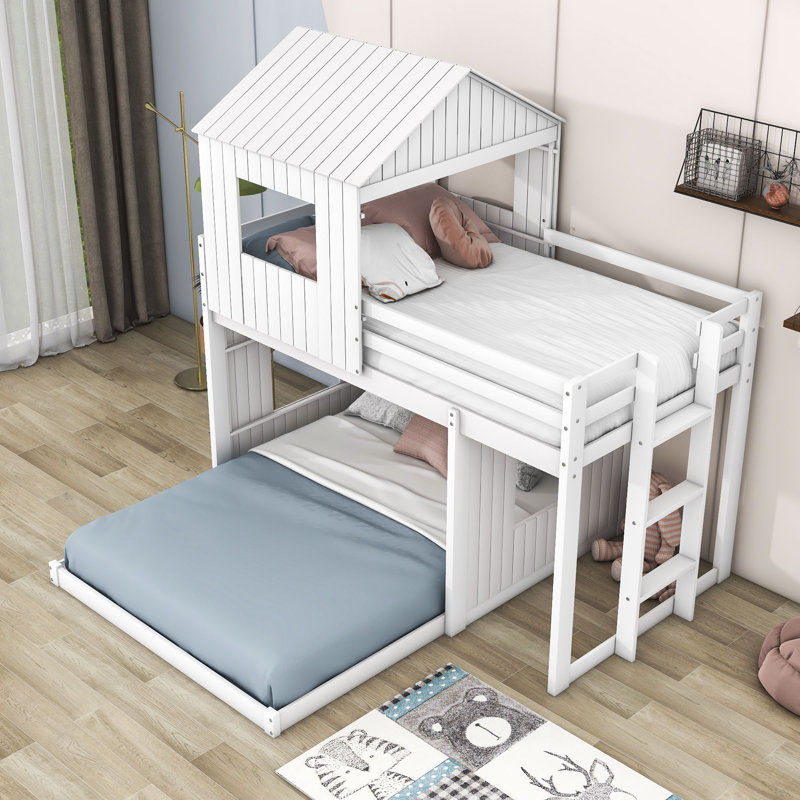 Cybil Kids Twin Over Full Bunk Bed, White