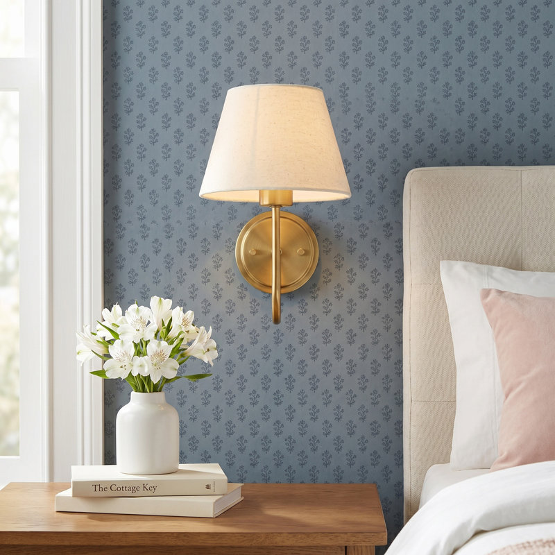 Beacon Brass Armed Wall Sconce, Gold