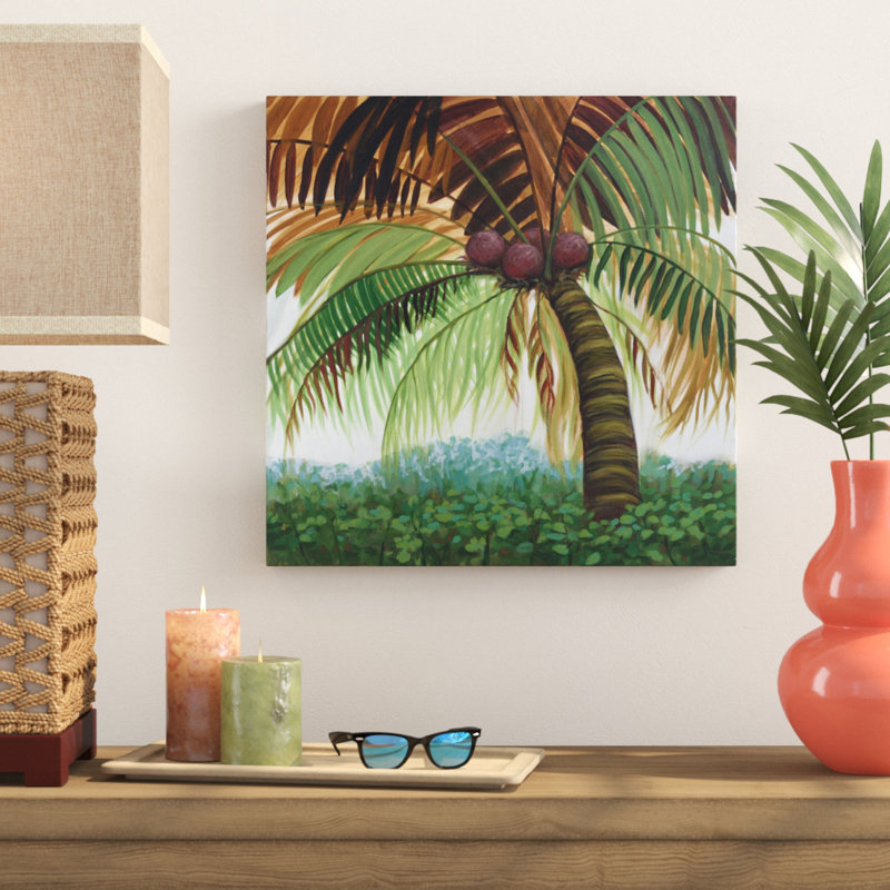 Tropic Palm II by Julie Joy - Wrapped Canvas Painting, 51cm H x 51cm W