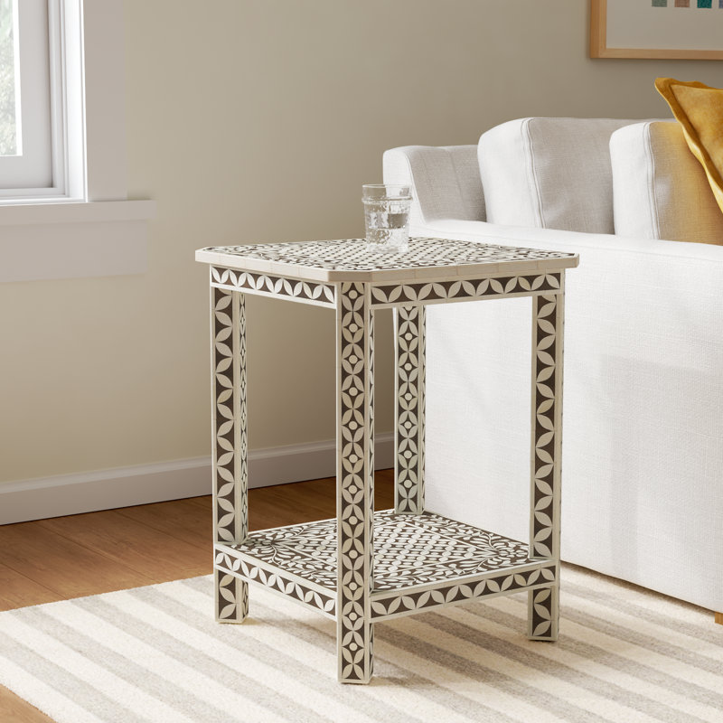 Ersa Bone Inlay End Table