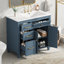Meuble-lavabo avec lavabo, un tiroir basculant, trois tiroirs latéraux et une tablette ajustable-170244402