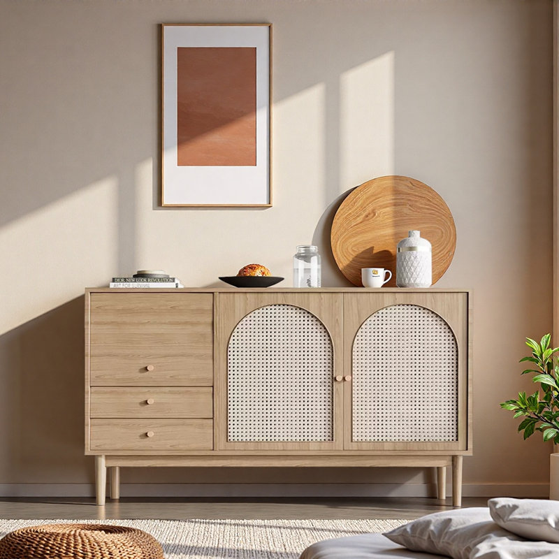 Buffet décoratif Wabi Sabi, H 35,43 po x l 62,99 po x P 13,78 po