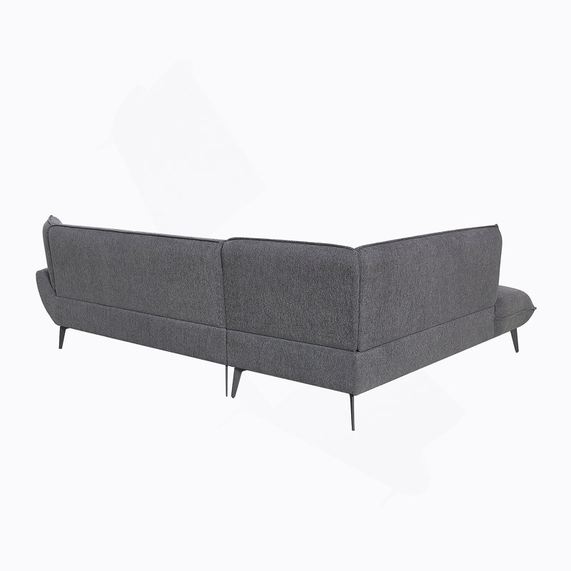 Grand canapé combiné de 106 pouces, sensation de rebond élevé, avec canapé Noble, Noir / gris
