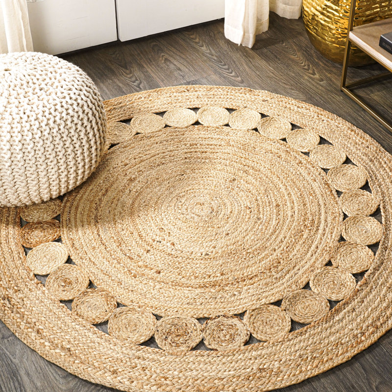 Tapis rond rond en jute naturel Brecken, Rond 3 pi
