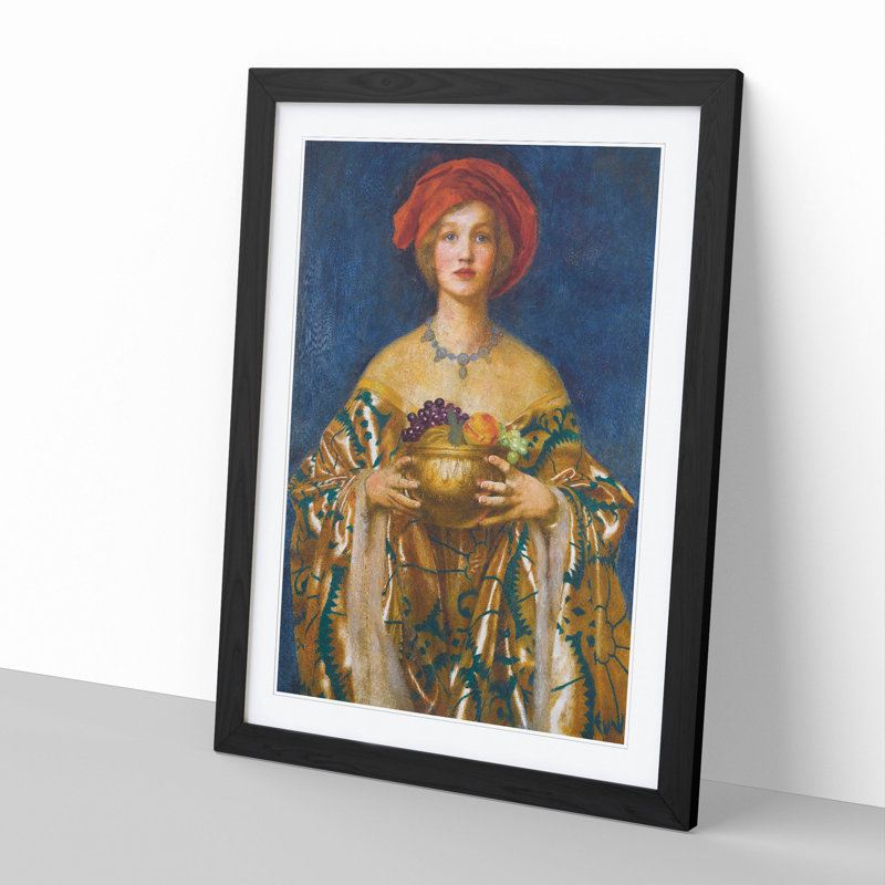 The Golden Bowl by Frank Cowper Cadogan - Picture Frame Painting, Black, 36cm H x 27cm W x 2cm D