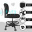 Chaise de bureau sans accoudoirs, chaise de bureau haute à hauteur ajustable et repose-pieds, chaise de bureau ergonomique à dossier moyen pour salle d'art, bureau ou maison-741244974-741244969