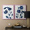 Impression encadrée Indigo Bloom I-Premium - prête à être accrochée - aucun clou requis - aucun clou requis