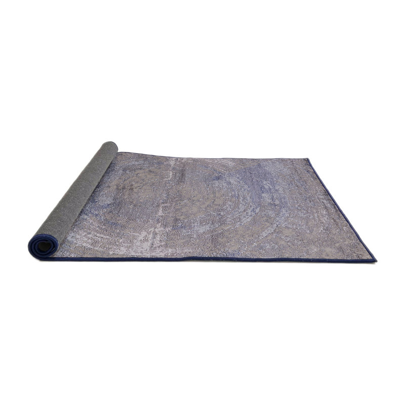 Tapis abstrait gris, Rond 5 pi