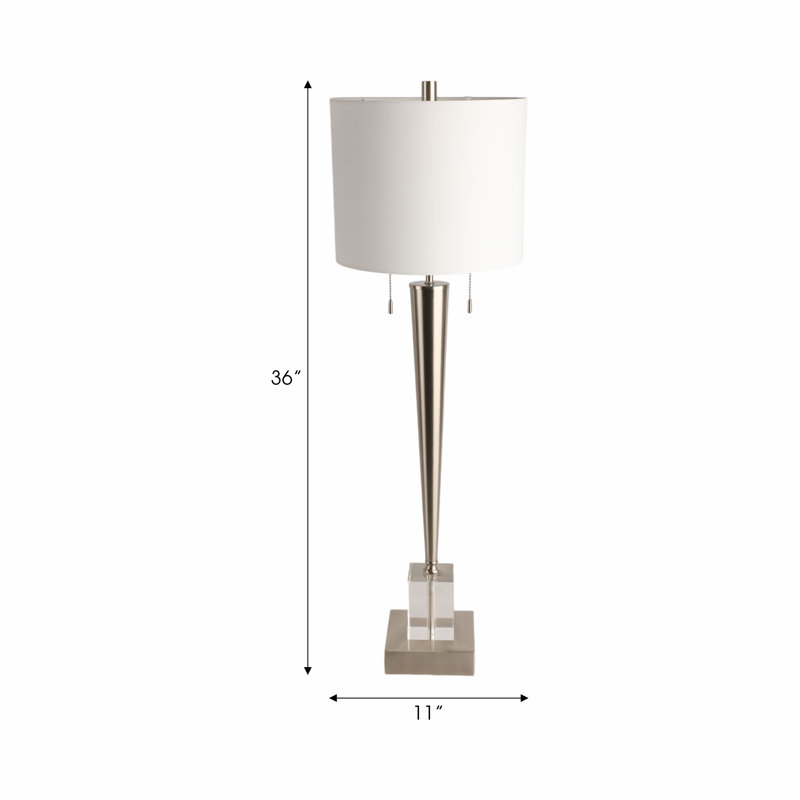 Carmelo Standard Table Lamp, Silver