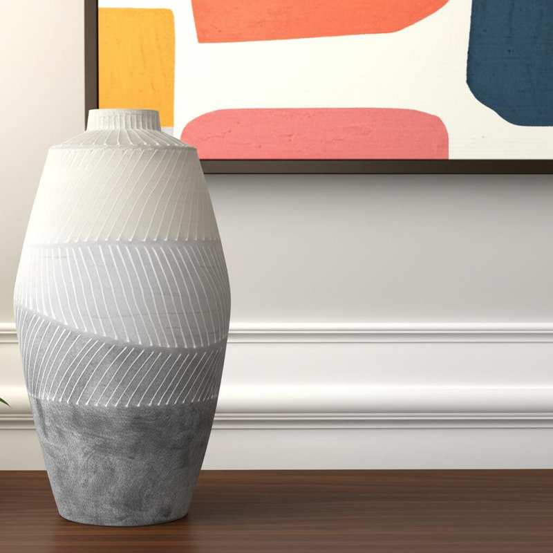 Vase de table en céramique 17 po