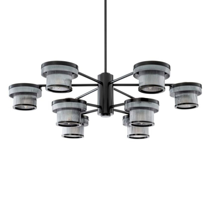 CDJ Chandelier Andromeda smoke glass, Bronze