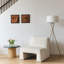 Lampe sur pied à DEL écoénergétique moderne de 60 po avec abat-jour tambour brun clair Jaxon-686952901-686952902