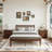 14"H Heavy-Duty Easy Assembly Solid Wood Bamboo Platform Bed Frame with Headboard Metal Slats-1225217759-1209602964