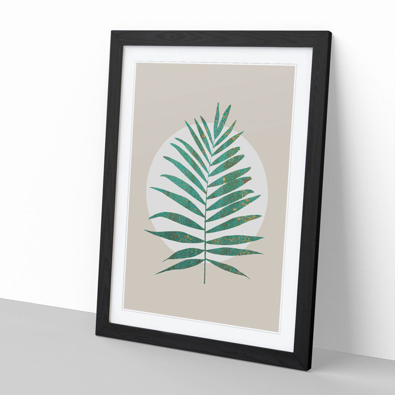 Botanical Fern - Framed Print, 65cm H x 48cm W x 2cm D, Black