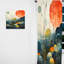 Elmsall Blue Mid Century Abstract Landscape - Rideau en velours Mid-Century - obscurcissant - 1 panneau-1748175232