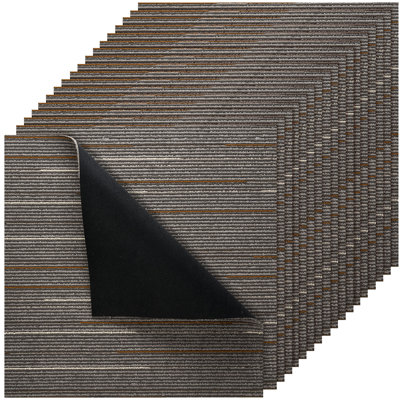 Carpet Tiles Reusable 24x24 inch, Modular Carpet Square Rug, Commercial Floor Soft Padded for Seamless Cover 96sq.ft, Easy DIY Replacement for Living Room Bedroom Office Indoor,Gray