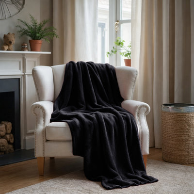Couverture en molleton doux et moelleux - Jeté en flanelle réversible pour lit et canapé