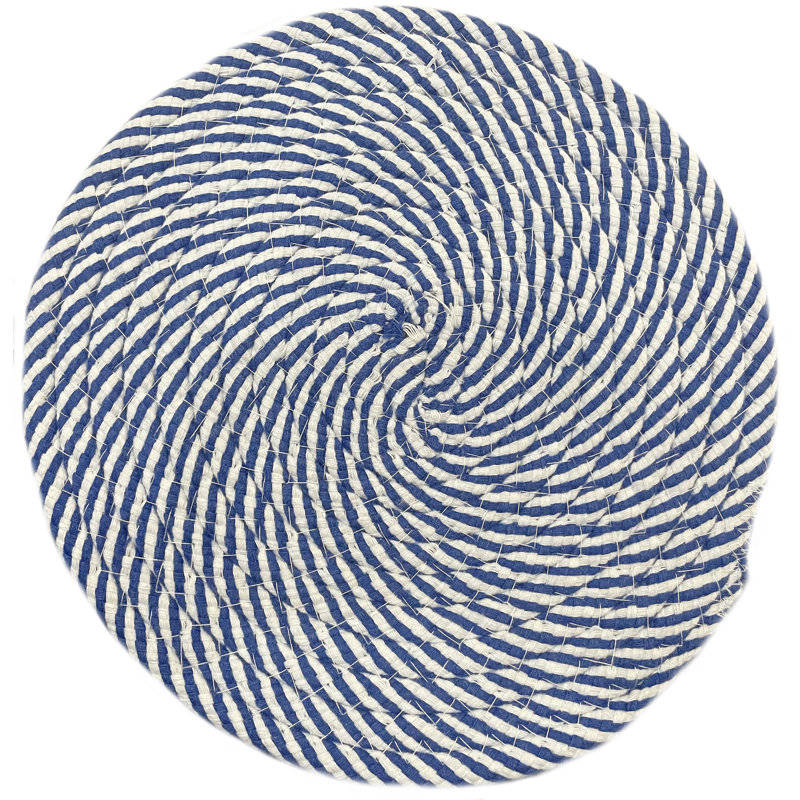 Polyester Round 1 Piece Trivet, Blue