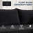 107" Modular Sectional Couch With L-Shape Chaise,Boneless Sofa For Living Room,Modern Cloud Couch With Deep Seat,No Assembly Required,Loveset,Black(Right Facing Chaise)-642170874-642170820