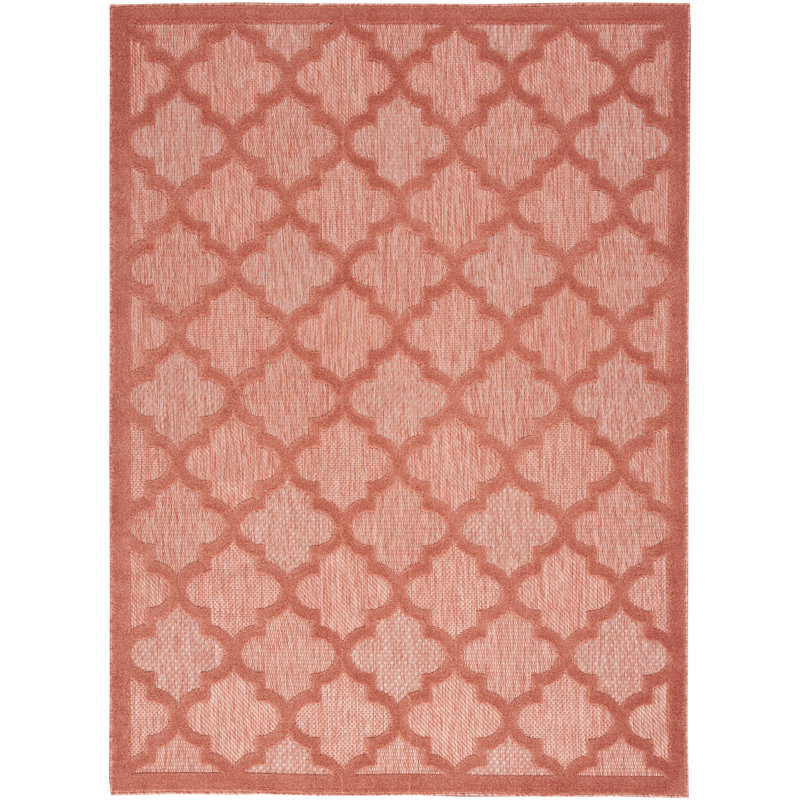 Tapis intérieur / extérieur Adelley Red Barrel Studio Easy Care, Rectangle 9 pi x 12 pi