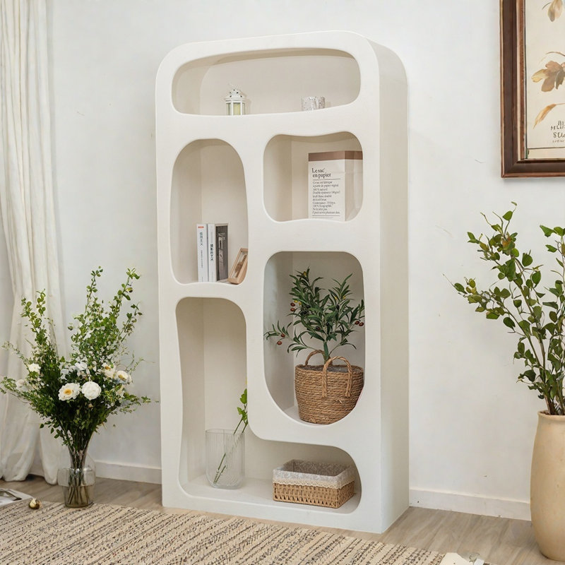 Simple Light Luxury Cream Style Display Cabinet