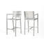 Tabourets d'extérieur avec cadre en aluminium antirouille, ensemble de 2
