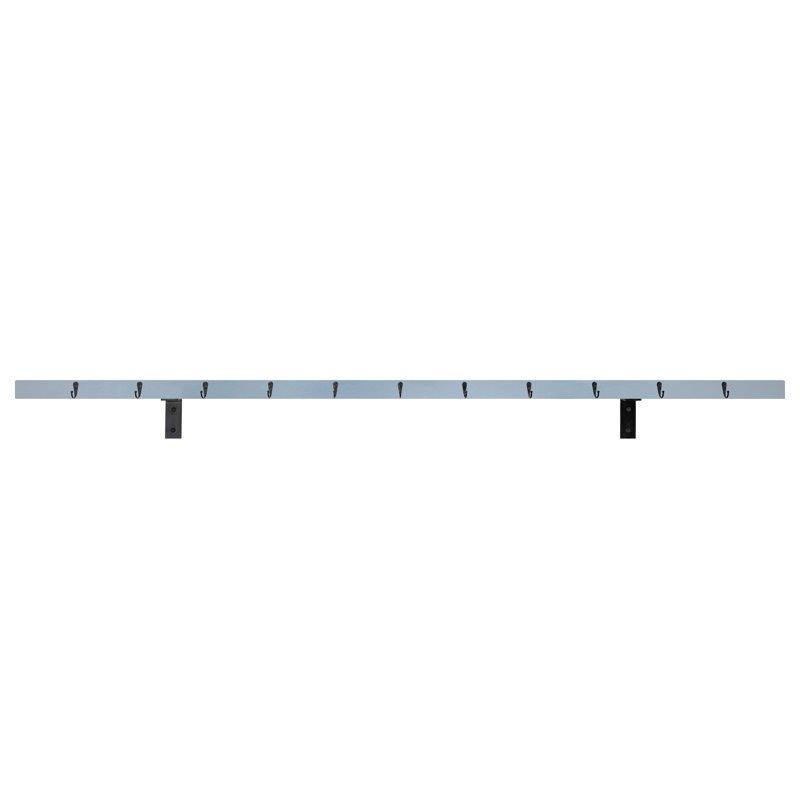 Rayne Plate Display Shelves With Hooks, 72/3/2, Gray
