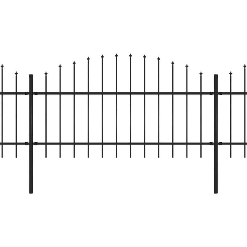 Clôture en métal noir Kimmswick, H 4,1 pi x l 16,7 pi