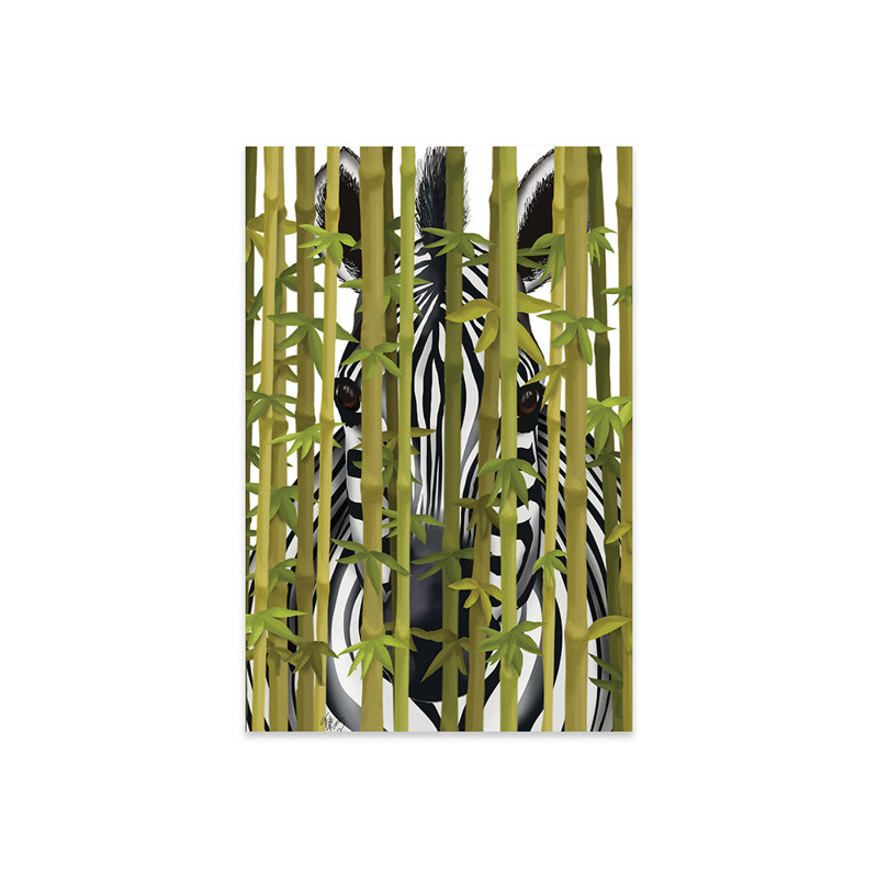 " Bamboo Zebra " by Fab Funky, 24" H x 16" W x 0.25" D