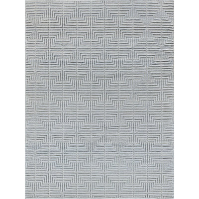 Manzoni Wool Geometric Area Rug in Navy