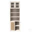 Grande armoire de rangement pour garde-manger, organisateur moderne très profond de 71 po avec tablette ouverte et rangement fermé, conception anti-basculement autoportante de 71 po-129339171