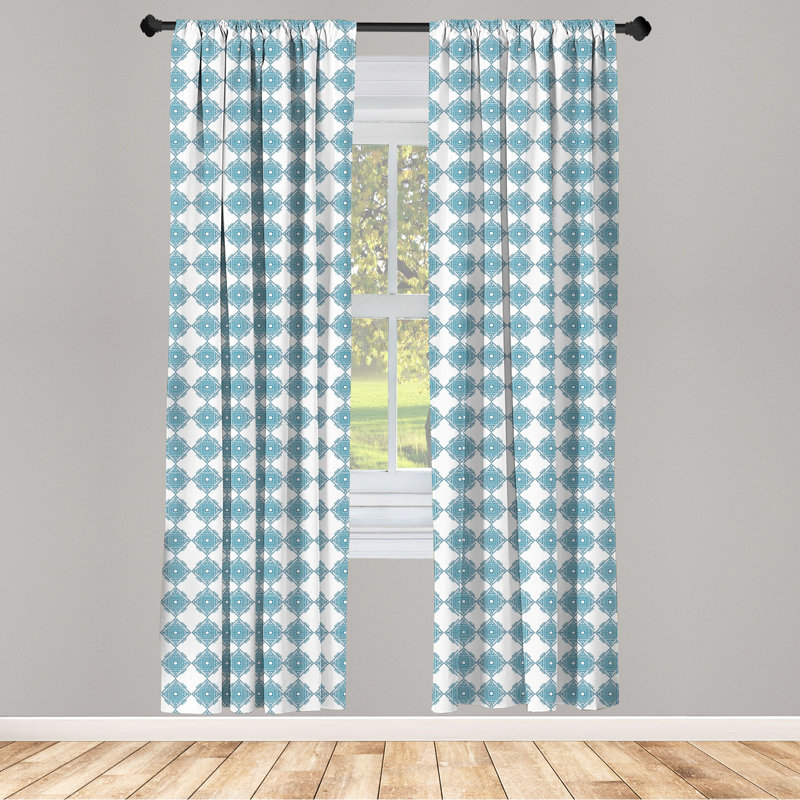 Geometric Semi-Sheer Rod Pocket Sliding Panel, 28" x 84"
