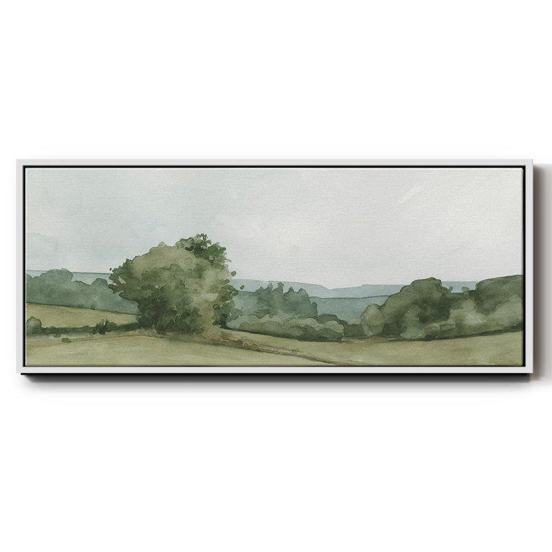 «Vintage Landscape Sketch I», reproduction encadrée sur toile, Blanc, H 8 po x l 20 po x P 1,5 po