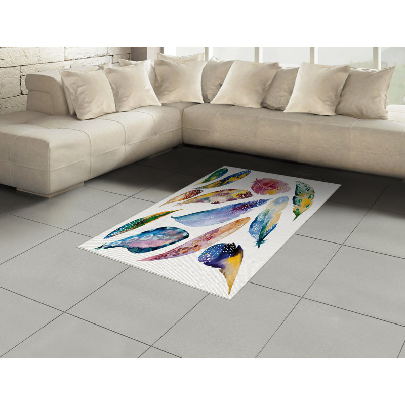 Tribal High Density Long Fiber Poly Threads Decorative Area Rug Carpet, Rectangle 4' x 5'8"