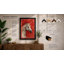Unicorn in Crimson Mystical - Framed Print-1239939682-1239939692