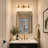 Almine 23" W 3-Light Iron Vanity Light with Textured Glass Shades