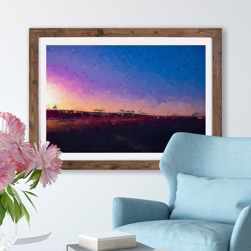 Sand Dunes in Australia - Framed Print, 45cm H x 63cm W x 2cm D, Oak