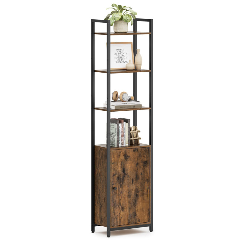 62.8‘’H Storage Bookshelf, Rustic Brown