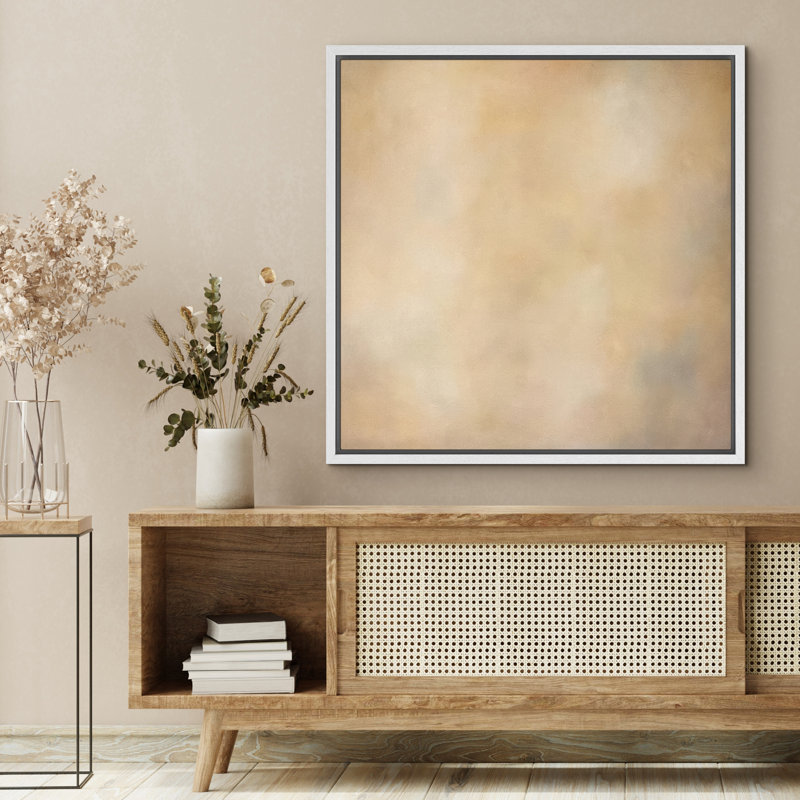 Reproduction d'art encadrée sur toile encadrée pour décoration de salon, H 16,8 po x l 16,8 po, Blanc