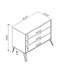 Commode anglaise à 3 tiroirs Mid-Century Rockefeller-664729100
